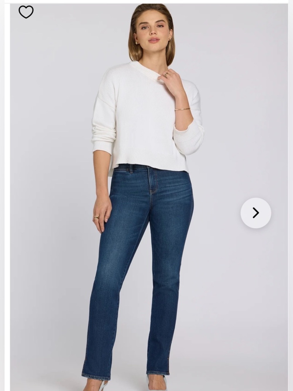 NYDJ tall Marilyn Straight Jeans in medium dark wash size 6 NWT